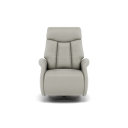 Nicoletti Break Recliner Armchair - Power Chair with Round Metal Base CB - Macao Ice 371 - thumbnail 1