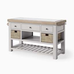 Salford Large Kitchen Island - Large Kitchen Island Stone Grey - thumbnail 2