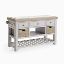Salford Large Kitchen Island - Large Kitchen Island Stone Grey