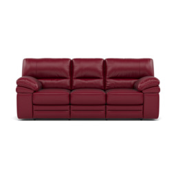 Gino 3 Seater Recliner Sofa - 3 Seater Power Recliner Sofa with USB Cat 60 - Power Recliner with USB - Cat-60/13 Montana Cranberry