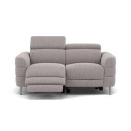 Hoy 2 Seater Recliner Sofa - 2 Str W/ 2 Power Recliner W/ 2 Manual Headrest Fabric - Power with Manual Headrest - KB-1291-UK Amigo Granite - thumbnail 1