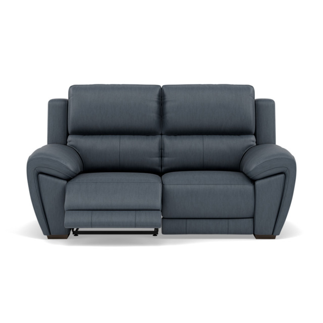 Echo 2 Seater Recliner Sofa - 2 Seater 2 Power Recliners Lumber Support Cat 25S - Power With Power Headrest Footrest Lumbar & USB - NCS-313E OCEAN BLUE - image 1
