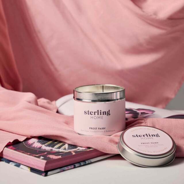 Sterling Home Fragrance Frosty Fairy Tin Candle - 180G Soy Blend Tin Candle - Frost Fairy - image 1