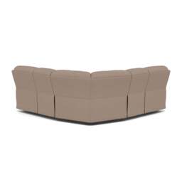 Galaxy Corner Recliner Sofa - Combination 3 2 Corner 2 with 2 Power Recliners Fabric - Left Hand Facing - Power Recliner with USB - FAB-MEG-51  DK TAUPE - thumbnail 4