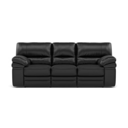 Gino 3 Seater Recliner Sofa - 3 Seater Manual Recliner Sofa Cat 60 - Manual Recliner - Cat-60/22 Montana Jet Black