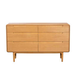 G Plan Winchester 6 Drawer Wide Chest - 6 Drawer Wide Chest Light Oak