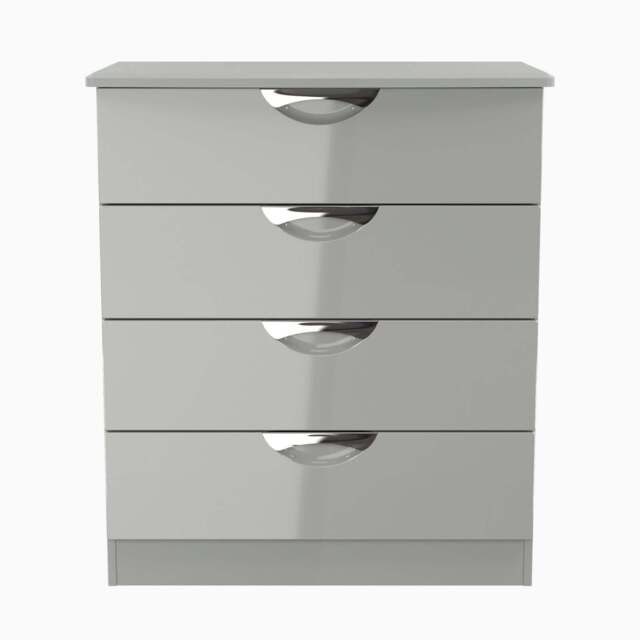 Colton 4 Drawer Deep Chest - 4 Drawer Deep Chest - GGDG - Grey Gloss & Dusk Grey - image 1
