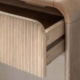 Colonna Console Table - 2 Drawer Console Natural Mango Wood / Brass - thumbnail 3