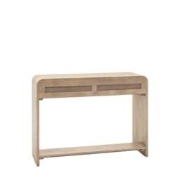 Colonna Console Table - 2 Drawer Console Natural Mango Wood / Brass - thumbnail 7