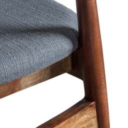 Barcelona Pair of Dining Chairs - Dining Chair - Pair Dark Wood / Grey - thumbnail 8