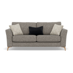 Chilton Small 3 Seater Sofa - 2.5 Seater Sofa Fabric - Light Feet / Barley Charcoal