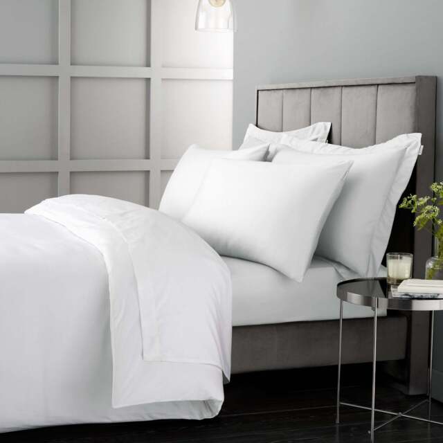Bianca Sateen White Flat Bed Sheet - 400TC Sateen White Single Fitted Sheet - Single - image 1