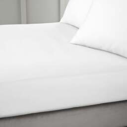 Bianca Sateen White Flat Bed Sheet - 400TC Sateen White Single Fitted Sheet - Single - thumbnail 2