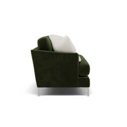 Tulip 2 Seater Sofa - 2 Seater Sofa Fabric - Pillow Pack 1 / Brushed Chrome - thumbnail 5