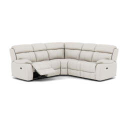Galaxy Corner Recliner Sofa - Combination 3 2 Corner 2 with 2 Power Recliners Cat 25S - Left Hand Facing - Power Recliner with USB - NCS-744D STAR WHITE - thumbnail 1