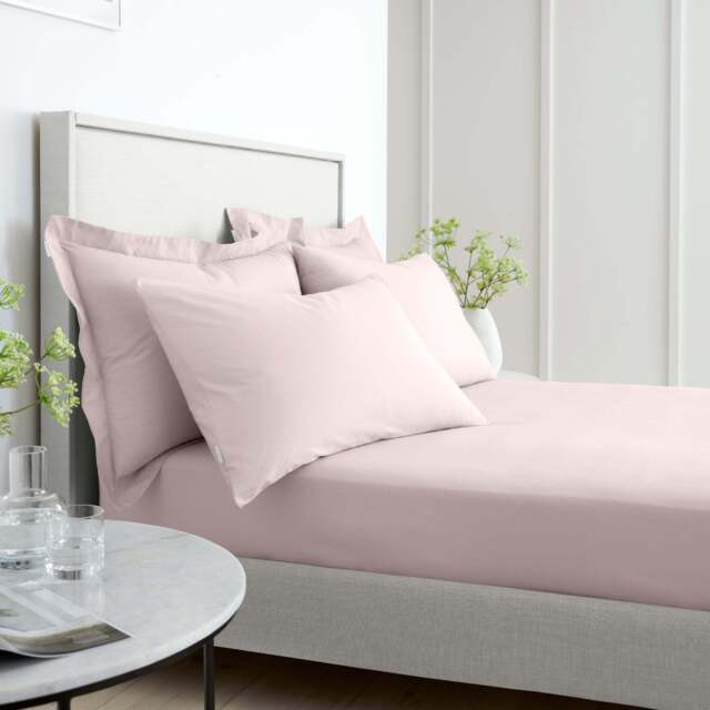 Bianca 200TC Percale Blush Fitted Sheet - 200TC Percale Blush Double Fitted Sheet - image 1