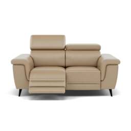 Sparta 2 Seater Recliner Sofa - 2 Str W/ 2 Power Recliner W/ 2 Ratchet Headrest Cat NL/O/S - Power with Manual Headrest - NL5103 New York Sand