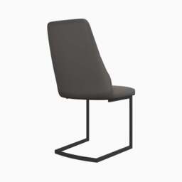 Celestia Dining Chair Dark Grey - Dining Chair Dark Grey Leather Look - thumbnail 4