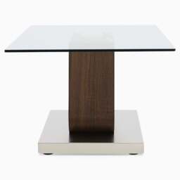 Atlas Coffee Table - Coffee Table Walnut/Stainless Steel/Clear Glass - thumbnail 3