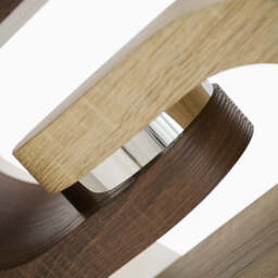 Atlas Coffee Table - Coffee Table Walnut/Stainless Steel/Clear Glass - thumbnail 6