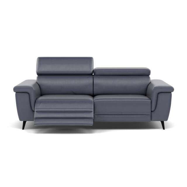 Sparta 3 Seater Recliner Sofa - 3 Str W/ 2 Power Recliner W/ 2 Ratchet Headrest Cat NL/O/S - Power with Manual Headrest - NL5100 New York Dark Blue - image 1