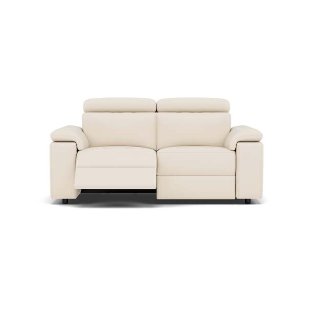 Nicoletti Rossini 2 Seater Recliner Sofa - 2 Seater Sofa Power Recliner CB - Power Recliner with USB - Torello PS Bianco 93 - image 1