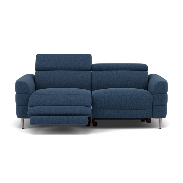 Hoy 3 Seater Recliner Sofa - 3 Str W/ 2 Power Recliner W/ 2 Power Headrest Fabric - Power with Power Headrest & USB - KB-1290-UK Amigo Navy - image 1