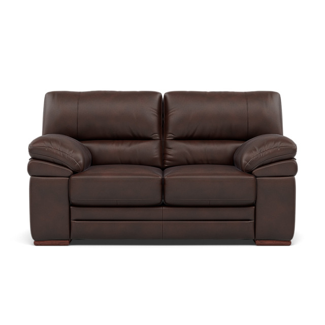 Gino 2 Seater Sofa - 2 Seater Sofa Cat 60 - Cat-60/08 Montana Chocolate / Wooden Feet - image 1