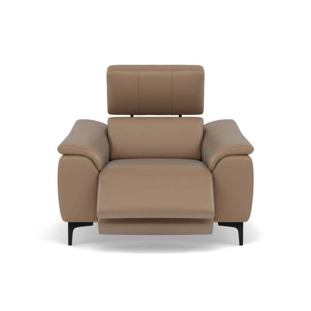 Nicoletti La Scala Power Recliner Chair Lumbar Support   - Power Recliner Chair Lumber Support CB Torello - Power With Power Headrest Footrest Lumbar & USB - Torello PS 312 Taupe - image 1