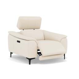 Nicoletti La Scala Power Recliner Chair Lumbar Support   - Power Recliner Chair Lumber Support CB Torello - Power With Power Headrest Footrest Lumbar & USB - Torello PS 312 Taupe - thumbnail 3