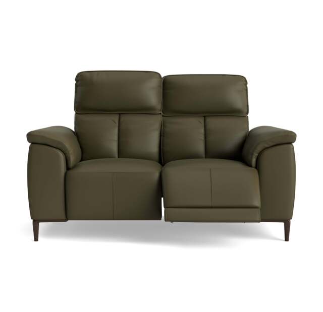 Loma 2 Seater Recliner Sofa - 2 Seater Sofa with 2 Power Recliners USB Cat 20S - Power Recliner with USB - NWS-548E DARK OLIVE - image 1