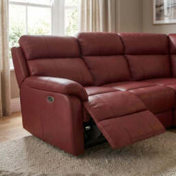 Fara Small Corner Recliner Sofa - Combination 5 2 Corner 1 with 2 Power Recliners Fabric - Left Hand Facing - Power Recliner with USB - BFA-BLJ-946 SILVER GREY - thumbnail 3