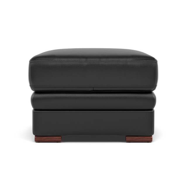 Gino Footstool - Footstool Cat 55 - Cat-55/72 New Club Dark Grey / Wooden Feet - image 1