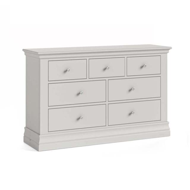 Aria Grey 3 Over 4 Drawer Chest - 3 Over 4 Chest Light Grey - image 1