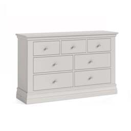 Aria Grey 3 Over 4 Drawer Chest - 3 Over 4 Chest Light Grey