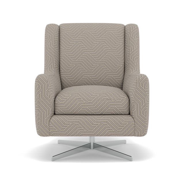 Chilton Swivel Armchair - Swivel Chair Accent Fabric - Capri Ash - image 1