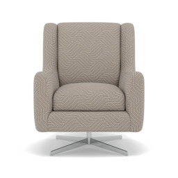 Chilton Swivel Armchair - Swivel Chair Accent Fabric - Capri Ash - thumbnail 1