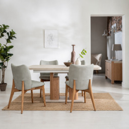 Axis Extending Dining Table & 4 Samson Chairs Set - thumbnail 2