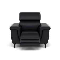 Sparta Recliner Armchair - Chair W/ Power Recliner W/ Ratchet Headrest Cat M/S - Power with Manual Headrest - M5657 Melbourne Black - thumbnail 1