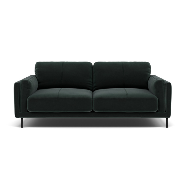 Morris Large 2 Seater Sofa - 2.25 Seater Compact Fabric - FAB-MEG-21 CHARCOAL GREY - image 1