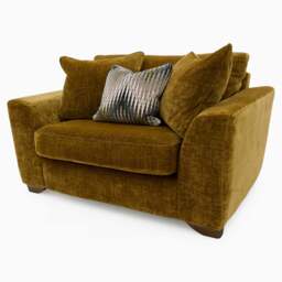 Stafford Loveseat - Cuddler Sofa Fabric - Kobe Charcoal / Smoke Feet - thumbnail 9