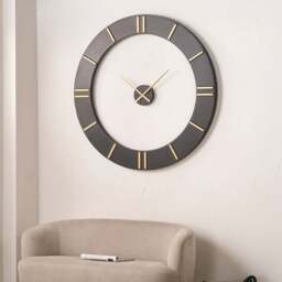 Black and Gold 2 Piece Open Wall Clock 120Cm - Black and Gold 2 Piece Open Wall Clock 120CM