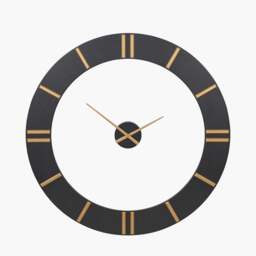 Black and Gold 2 Piece Open Wall Clock 120Cm - Black and Gold 2 Piece Open Wall Clock 120CM - thumbnail 2
