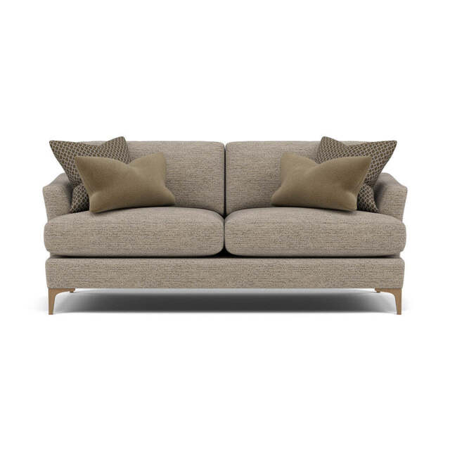 Tulip Small 3 Seater Sofa - 2.5 Seater Sofa Fabric - Pillow Pack 10 / Feet - Light - image 1