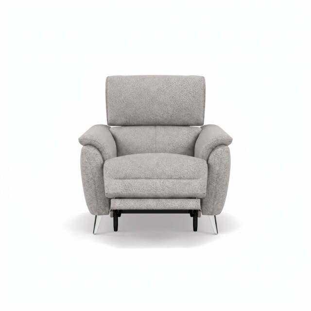 Sol Recliner Armchair - Power Recliner Armchair with Head Tilt F6 - Dexter Stone 43502 - image 1