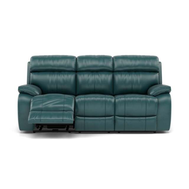 Galaxy 3 Seater Recliner Sofa - 3 Seater Sofa 2 Power Recliners Cat 20S - Power Recliner with USB - BVS-301E LAKE GREEN - image 1
