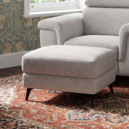 Sparta Footstool - Ottoman Fabric - KB-1285-UK Darwin Ivory - thumbnail 2