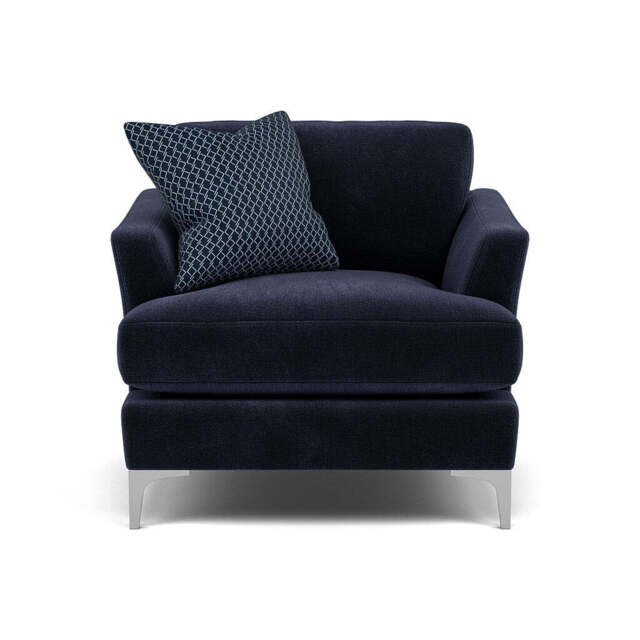 Tulip Armchair - Chair Fabric - Pillow Pack 2 / Brushed Chrome - image 1