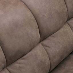 Cassia 4 Seater Sofa - 3.5 Seater Sofa Explorer Leather - EXPLORER X-1726 Dragonstone / Feet: 178mm Brass Tipped Legs Mahogany - thumbnail 8