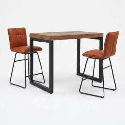 Detroit Bar Table & 2 Marx Stools Set - thumbnail 1